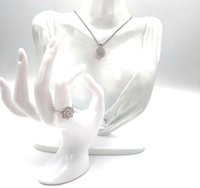 Weißgold Schmuckset