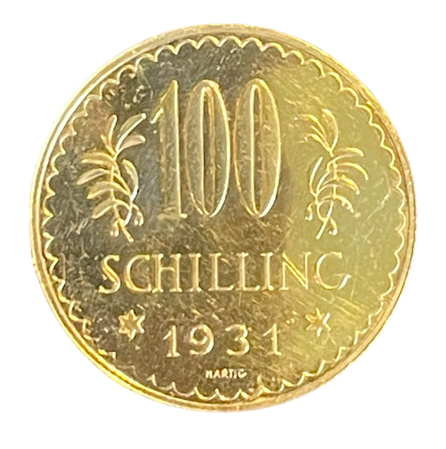 100 Schilling Goldmünze