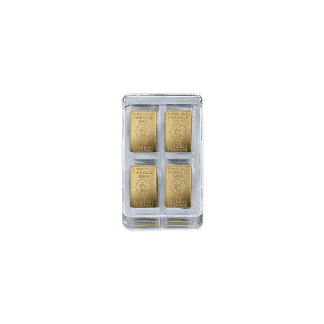 100 x Goldbarren 1g Heimerle + Meule