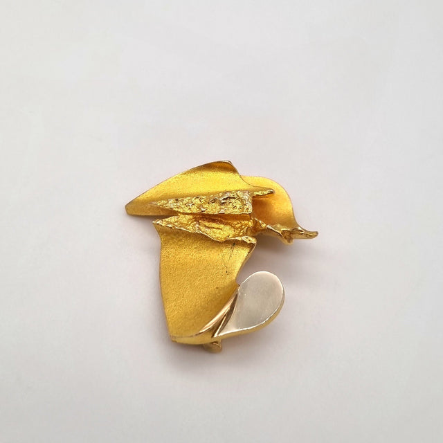 Lapponia Brosche 'Lotus' mattiert