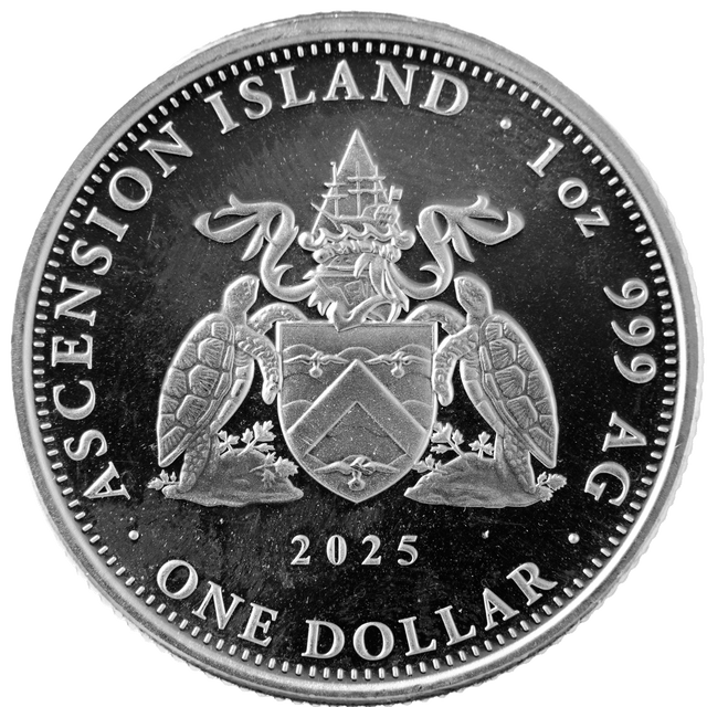 Silbermünze Ascention Island 1oz Feinsilber 999 (LBMA Good Delivery)