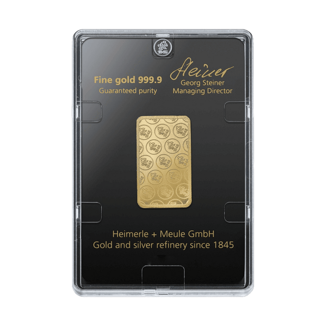 Goldbarren 20g Heimerle + Meule