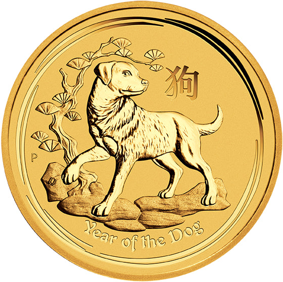 Australien Lunar II Hund 1oz Goldmünze 2018