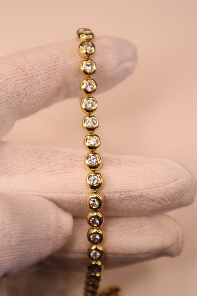 Tennisarmband 750 Gold mit 4,20ct Diamanten