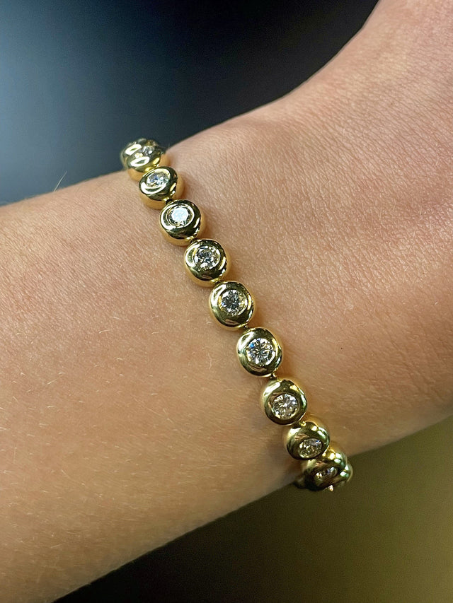 Tennisarmband 750 Gold mit 4,20ct Diamanten