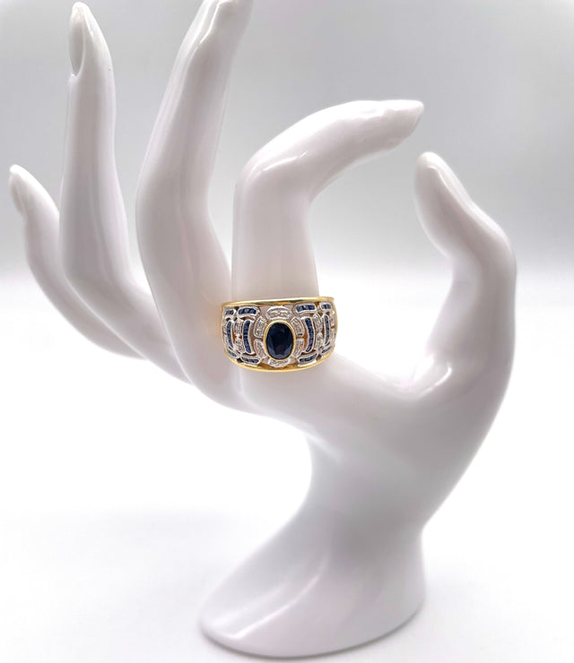 Goldring Saphir & Diamanten