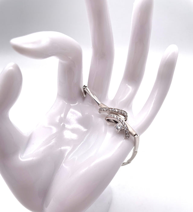 Armband Matt/Gläzend Weißgold