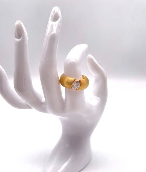 Goldring mit 0,85ct Brilliant