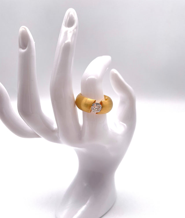 Goldring mit 0,85ct Brilliant