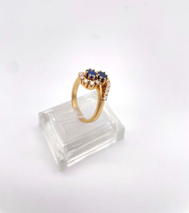 Goldring Saphire & Diamanten