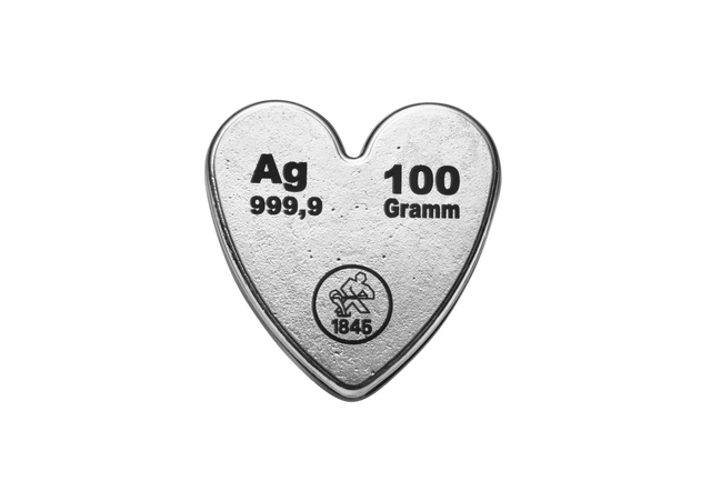 Silber Herz 100g