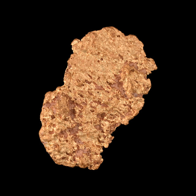 Goldnugget aus Leonora, Westaustralien, 0,42 g, Unikat Nr. 26-0328, freigestellt vor schwarzem Grund