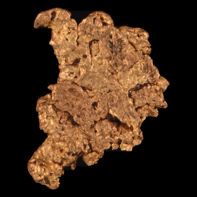 Goldnugget Nr. 26-0044 in der Nahaufnahme: Oberfläche und Struktur