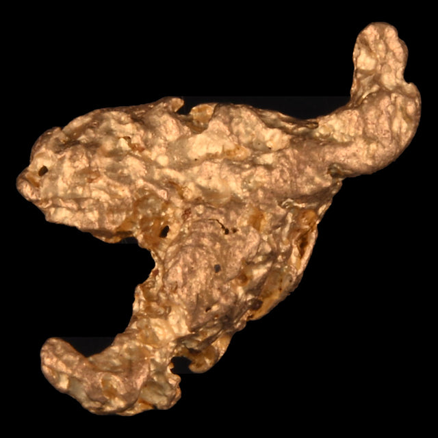 Goldnugget Nr. 26-0041 in der Nahaufnahme: Oberfläche und Struktur
