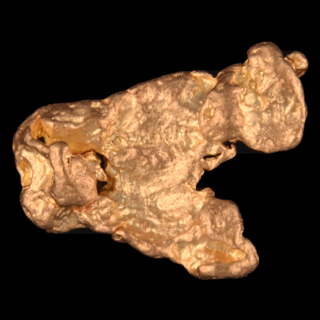 Goldnugget Nr. 26-0072 in der Nahaufnahme: Oberfläche und Struktur