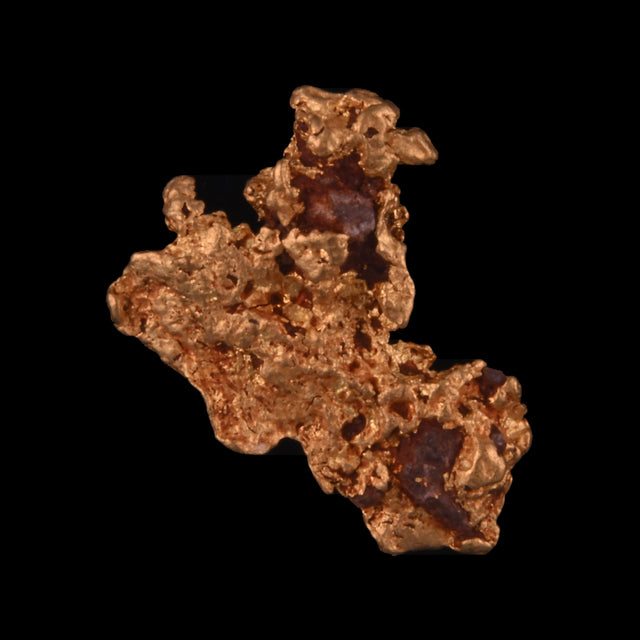 Goldnugget aus Leonora, Westaustralien, 0,57 g, Unikat Nr. 26-0189, freigestellt vor schwarzem Grund
