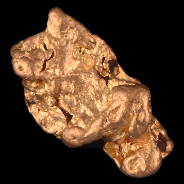 Goldnugget Nr. 26-0045 in der Nahaufnahme: Oberfläche und Struktur