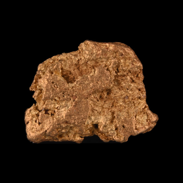 Goldnugget aus Leonora, Westaustralien, 0,62 g, Unikat Nr. 26-0228, freigestellt vor schwarzem Grund