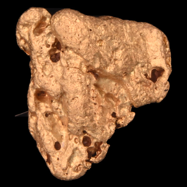 Goldnugget Nr. 26-0069 in der Nahaufnahme: Oberfläche und Struktur