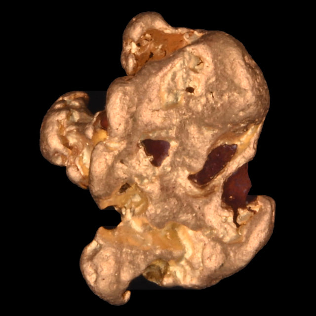 Goldnugget Nr. 26-0082 in der Nahaufnahme: Oberfläche und Struktur
