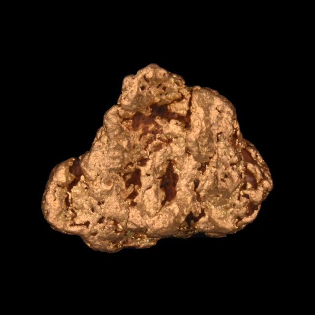 Goldnugget aus Leonora, Westaustralien, 0,78 g, Unikat Nr. 26-0132, freigestellt vor schwarzem Grund