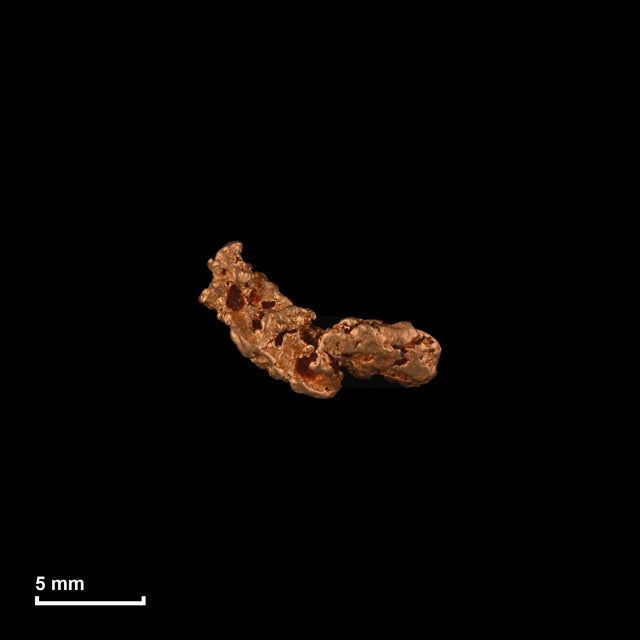 Goldnugget Nr. 26-0193 in tatsächlicher Größe – alle Nuggets im gleichen Maßstab aufgenommen
