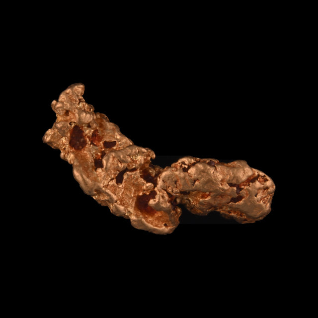 Goldnugget aus Leonora, Westaustralien, 0,85 g, Unikat Nr. 26-0193, freigestellt vor schwarzem Grund