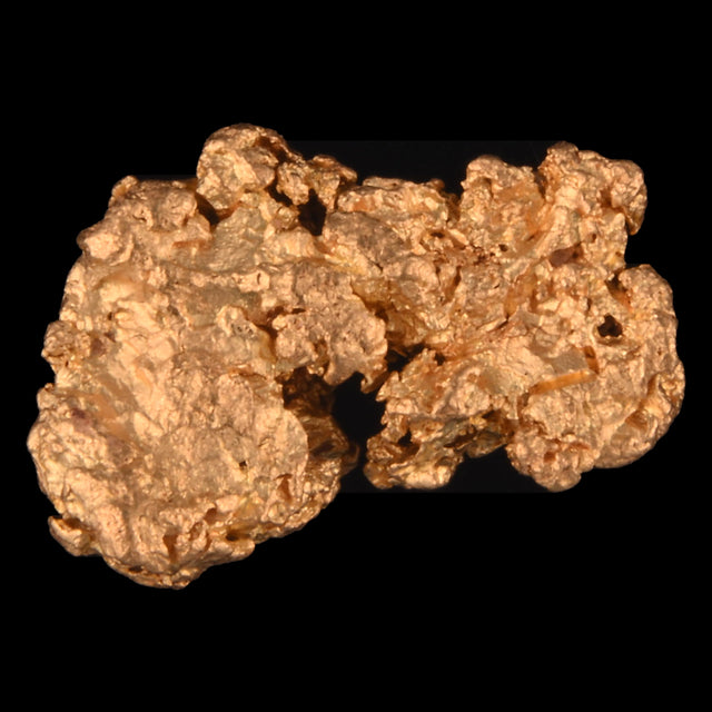Goldnugget Nr. 26-0096 in der Nahaufnahme: Oberfläche und Struktur