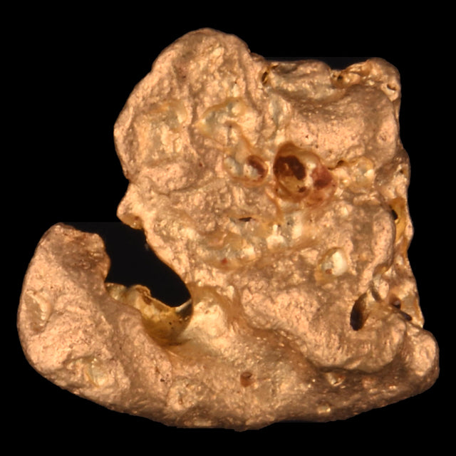 Goldnugget Nr. 26-0115 in der Nahaufnahme: Oberfläche und Struktur