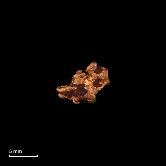 Goldnugget Nr. 26-0201 in tatsächlicher Größe – alle Nuggets im gleichen Maßstab aufgenommen