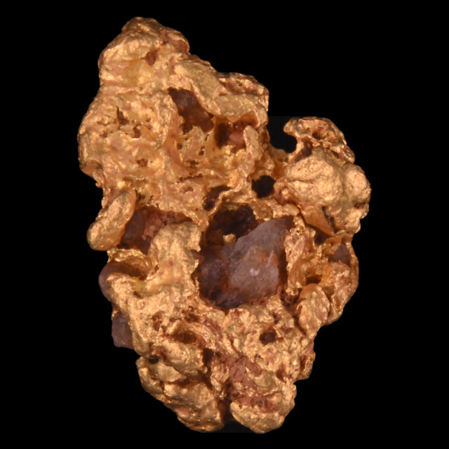 Goldnugget Nr. 26-0015 in der Nahaufnahme: Oberfläche und Struktur