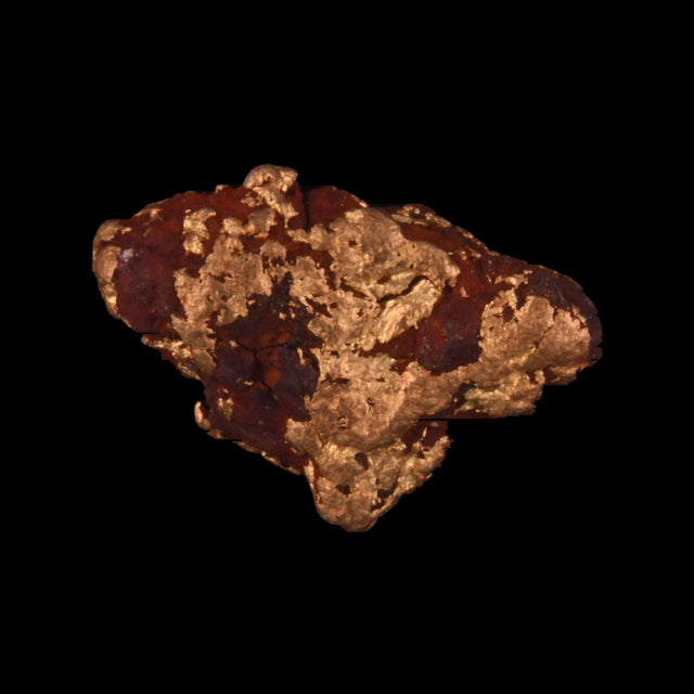 Goldnugget aus Leonora, Westaustralien, 1,16 g, Unikat Nr. 26-0156, freigestellt vor schwarzem Grund