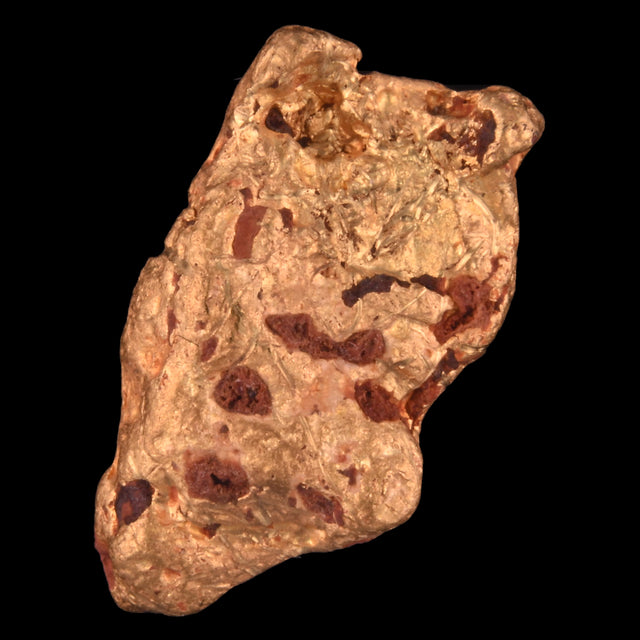 Goldnugget Nr. 26-0009 in der Nahaufnahme: Oberfläche und Struktur