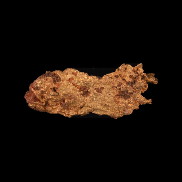 Goldnugget aus Leonora, Westaustralien, 3,00 g, Unikat Nr. 26-0233, freigestellt vor schwarzem Grund