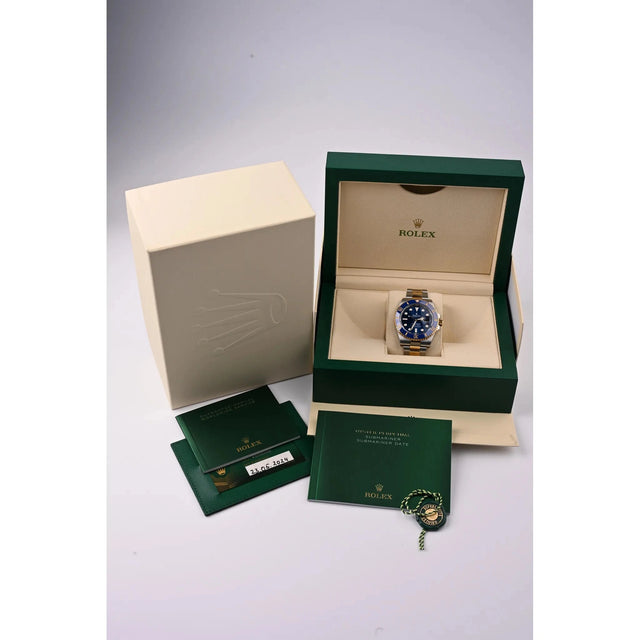 Rolex Submariner Date 126613LB Bluesy als Full Set mit grüner Rolex-Originalbox
