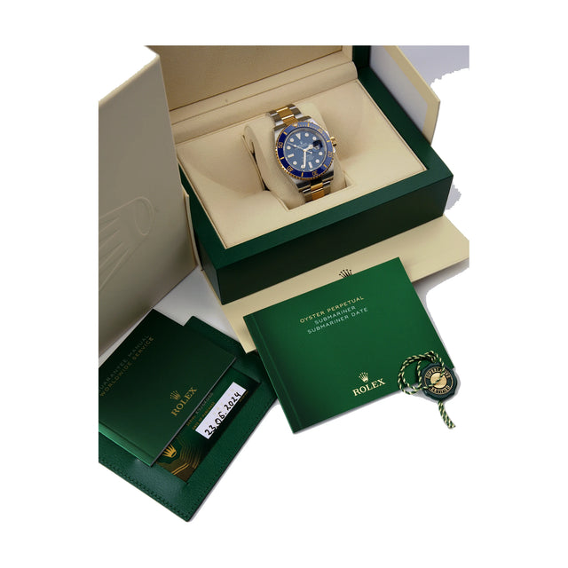 Rolex Submariner Date 126613LB Bluesy Originalbox mit Papieren und Anhänger
