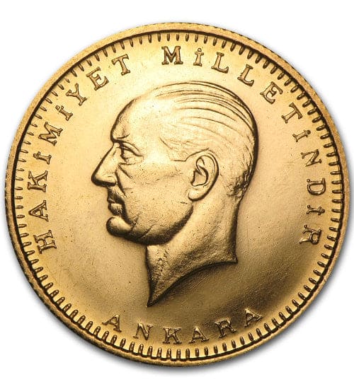 Türkiye Cumhuriyeti 100 Piaster Goldmünze