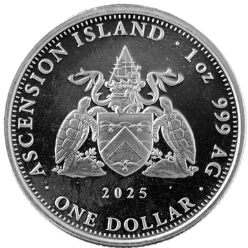 Silbermünze Ascention Island 1oz Feinsilber 999 (LBMA Good Delivery)