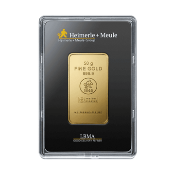 Goldbarren 50g Heimerle + Meule
