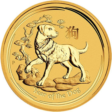 Australien Lunar II Hund  1oz Goldmünze 2018