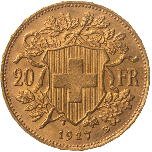 20 Schweizer Franken Vreneli Vorderseite