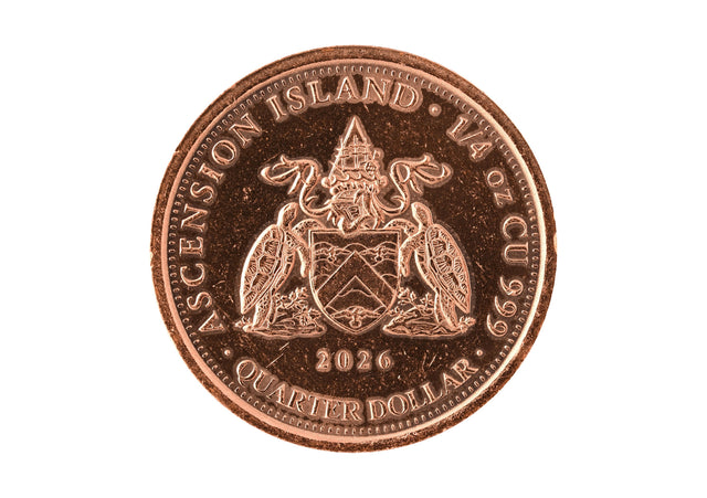 Ascension Island 1/4oz Kupfermünze 2026 – Wappen