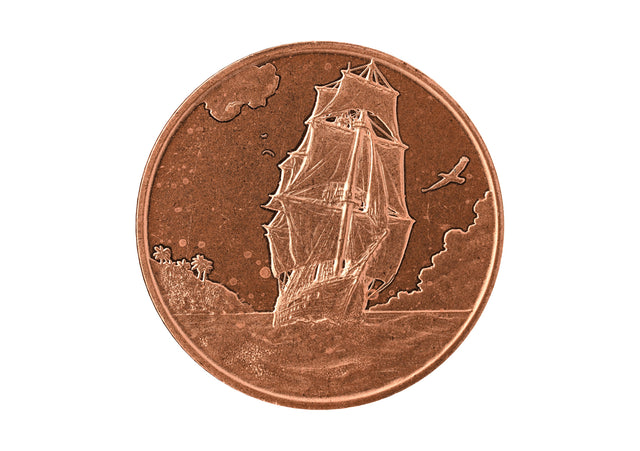 Ascension Island 1oz Kupfermünze 2026 – Segelschiff