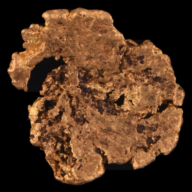 Goldnugget Nr. 26-0050 in der Nahaufnahme: Oberfläche und Struktur