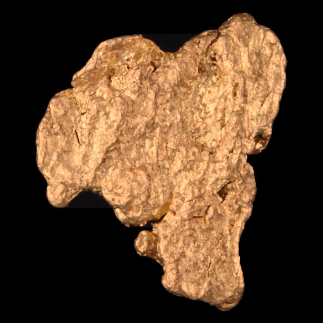 Goldnugget Nr. 26-0066 in der Nahaufnahme: Oberfläche und Struktur