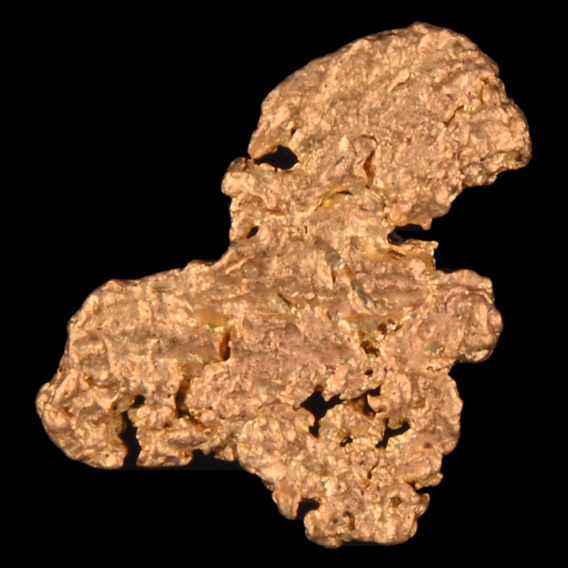 Goldnugget Nr. 26-0036 in der Nahaufnahme: Oberfläche und Struktur