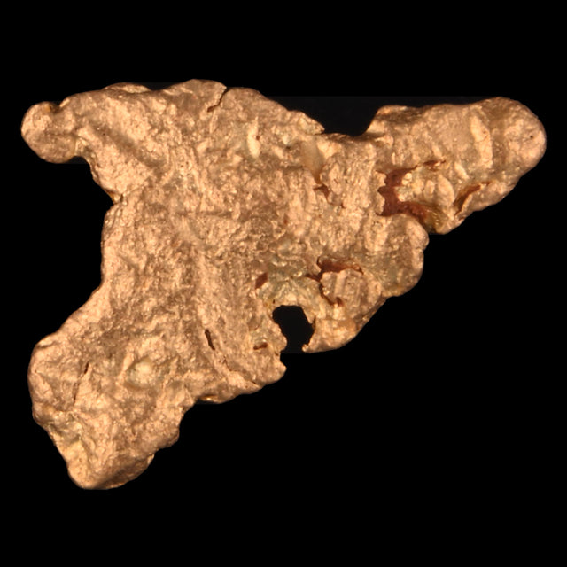 Goldnugget Nr. 26-0043 in der Nahaufnahme: Oberfläche und Struktur