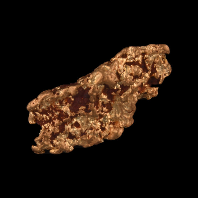 Goldnugget aus Leonora, Westaustralien, 0,41 g, Unikat Nr. 26-0195, freigestellt vor schwarzem Grund