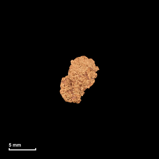 Goldnugget Nr. 26-0328 in tatsächlicher Größe – alle Nuggets im gleichen Maßstab aufgenommen