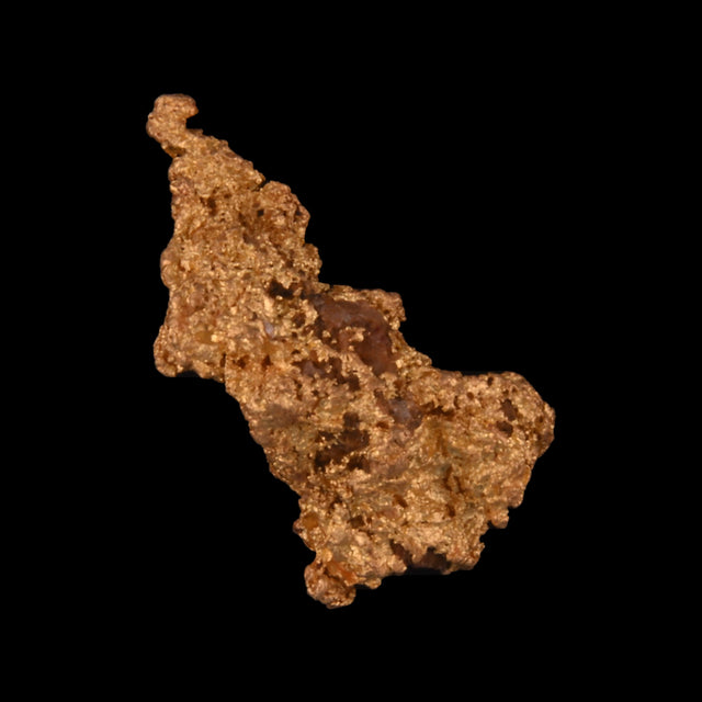 Goldnugget aus Leonora, Westaustralien, 0,45 g, Unikat Nr. 26-0226, freigestellt vor schwarzem Grund